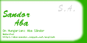 sandor aba business card